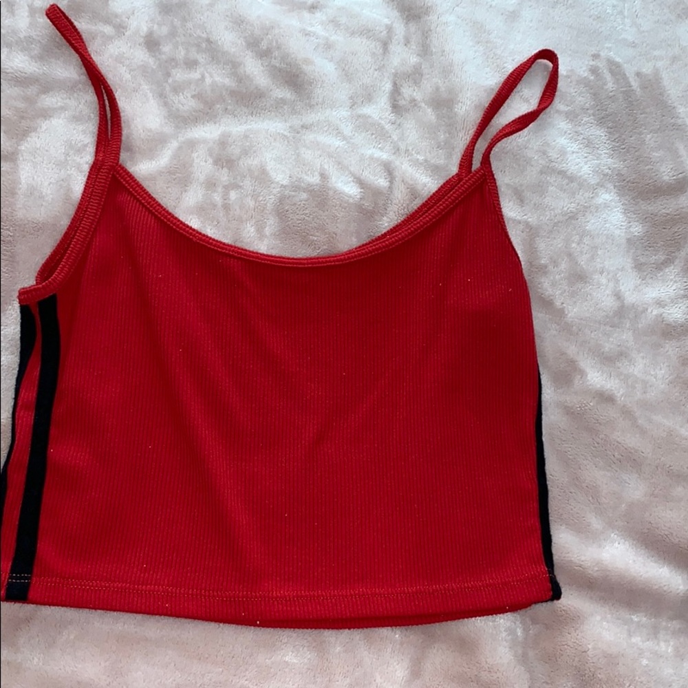 Red crop top